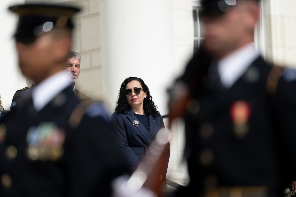 President of the Republic of Kosovo Vjosa Sadriu Visits Arlington National Cemetery