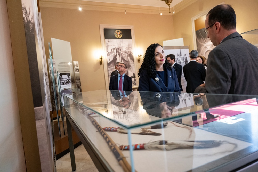 President of the Republic of Kosovo Vjosa Sadriu Visits Arlington National Cemetery