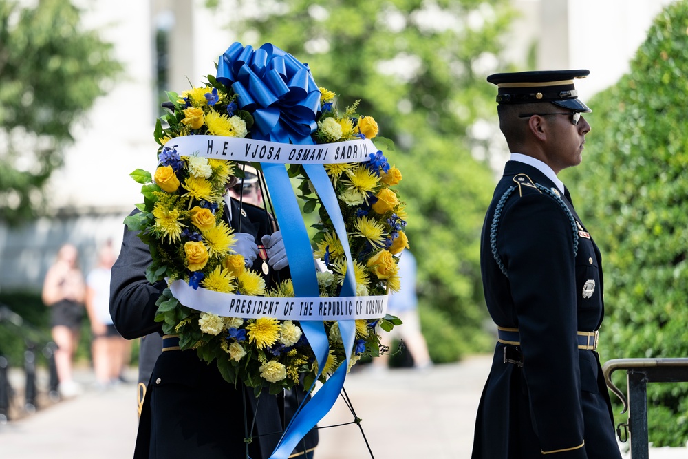 President of the Republic of Kosovo Vjosa Sadriu Visits Arlington National Cemetery