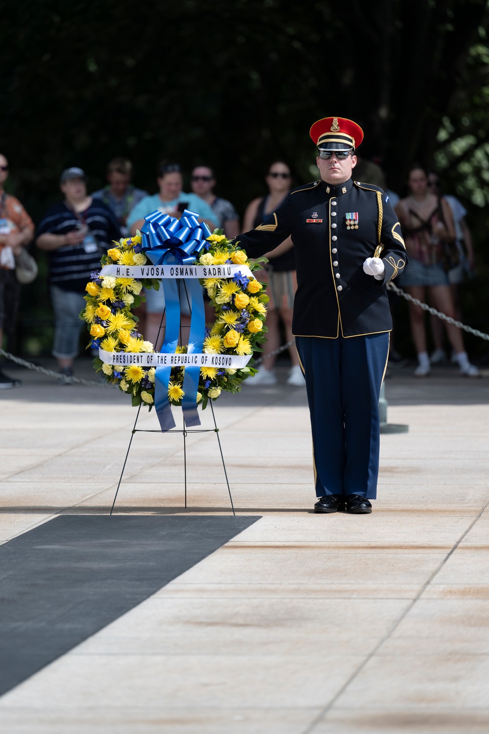 President of the Republic of Kosovo Vjosa Sadriu Visits Arlington National Cemetery