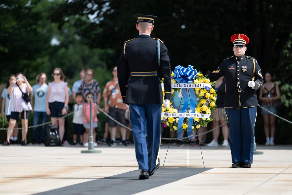 President of the Republic of Kosovo Vjosa Sadriu Visits Arlington National Cemetery