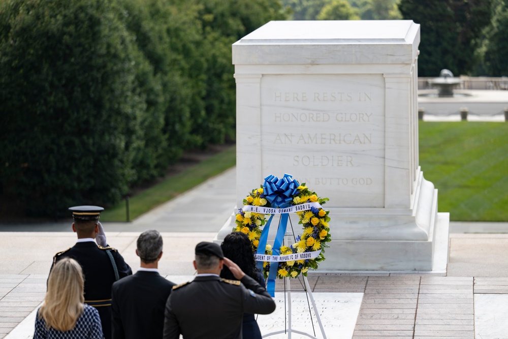 President of the Republic of Kosovo Vjosa Sadriu Visits Arlington National Cemetery