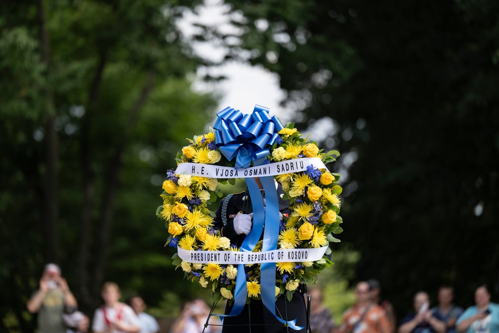 President of the Republic of Kosovo Vjosa Sadriu Visits Arlington National Cemetery