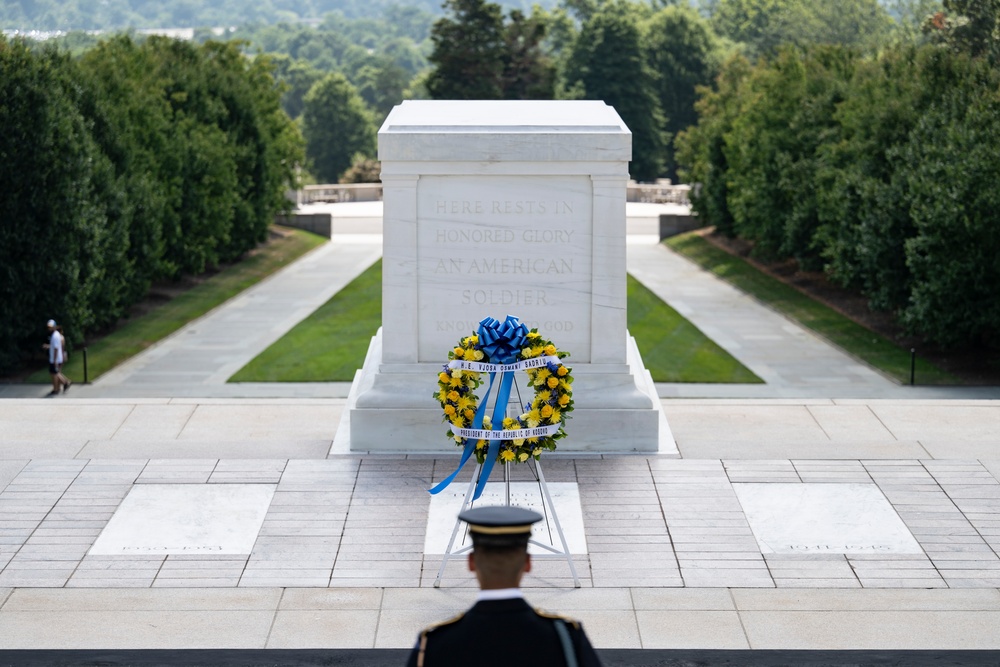 President of the Republic of Kosovo Vjosa Sadriu Visits Arlington National Cemetery