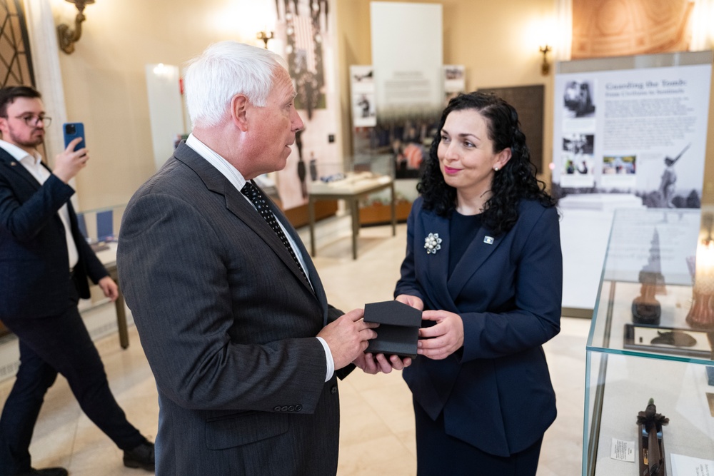 President of the Republic of Kosovo Vjosa Sadriu Visits Arlington National Cemetery