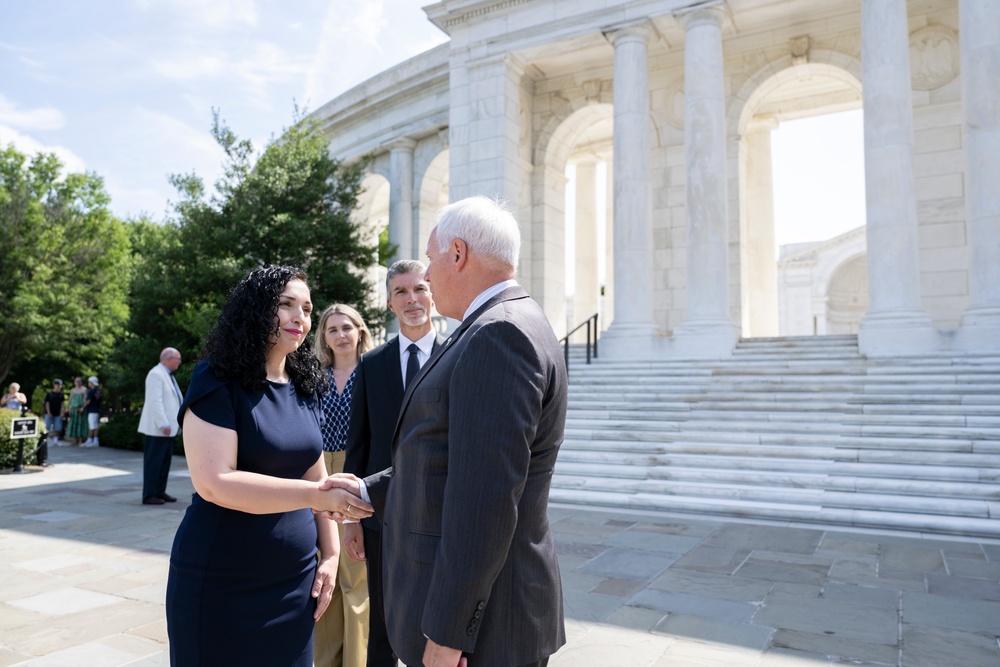 President of the Republic of Kosovo Vjosa Sadriu Visits Arlington National Cemetery