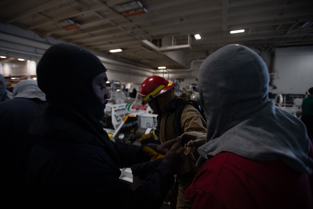 Sailors Particpipate In Firefighting Drill