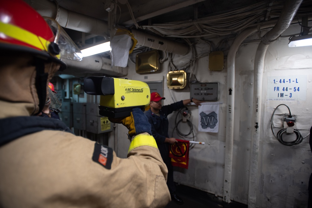 Sailors Particpipate In Firefighting Drill