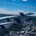 The Navy Flight Demonstration Squadron, the Blue Angels, perform in Traverse City, MI.