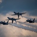 The Navy Flight Demonstration Squadron, the Blue Angels, perform in Johnson City, NY.