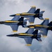 The Navy Flight Demonstration Squadron, the Blue Angels, perform in Johnson City, NY.