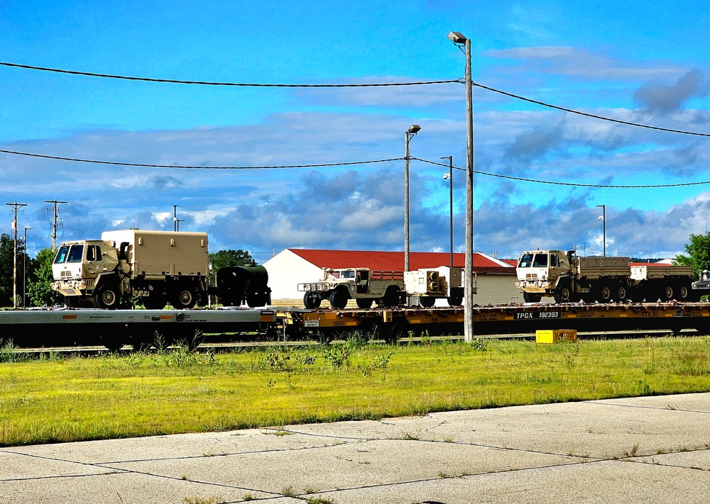 Fort McCoy supports second major rail movement in 2024 with return of Wisconsin National Guard equipment, vehicles