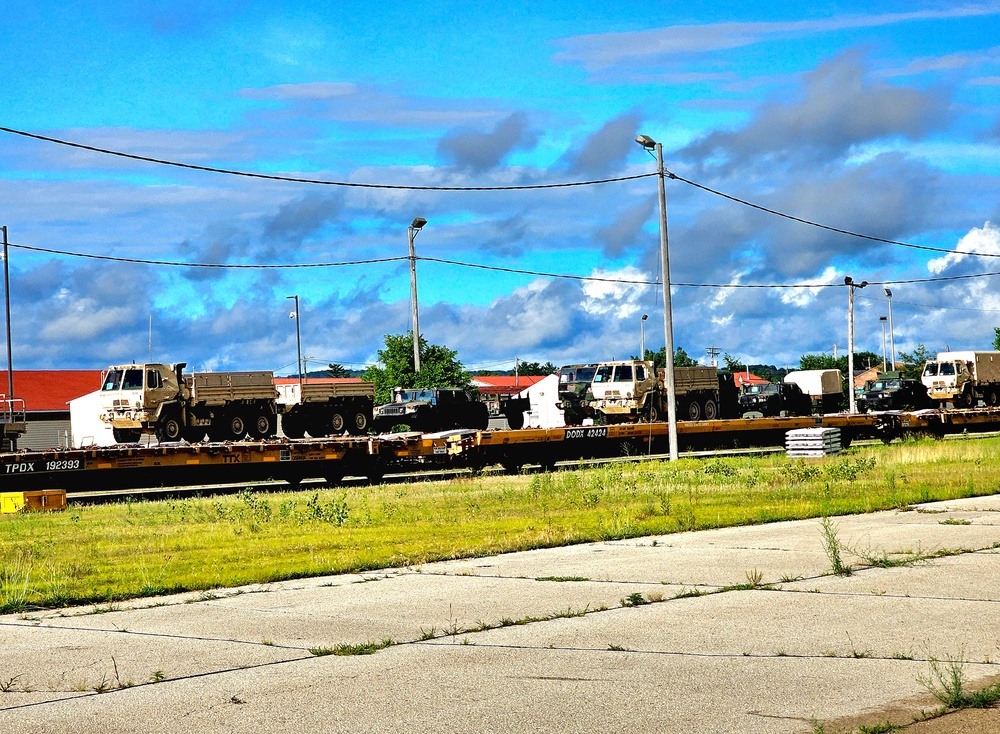 Fort McCoy supports second major rail movement in 2024 with return of Wisconsin National Guard equipment, vehicles