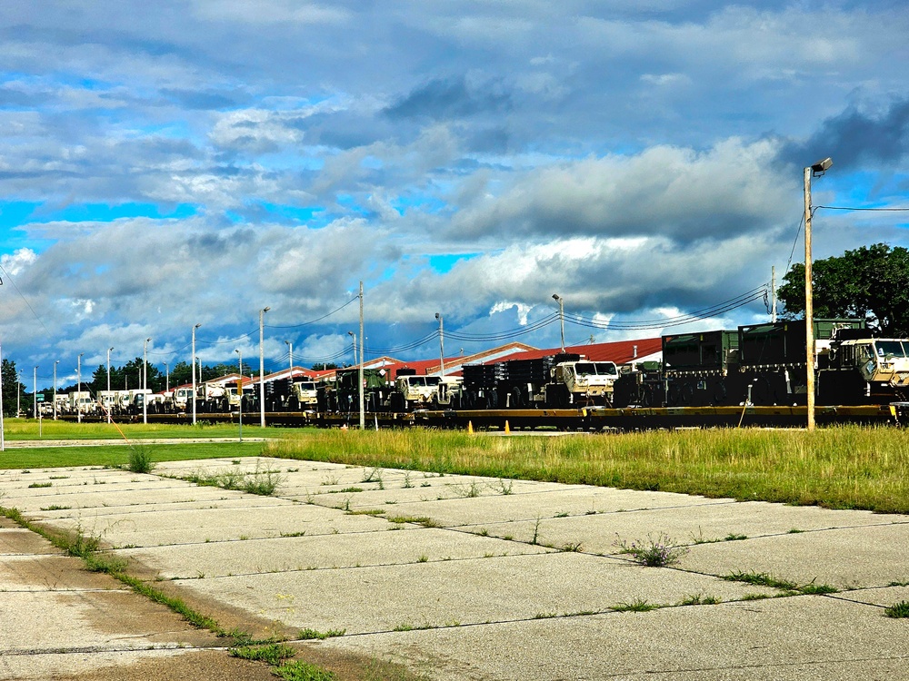 Fort McCoy supports second major rail movement in 2024 with return of Wisconsin National Guard equipment, vehicles