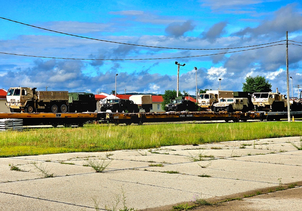 Fort McCoy supports second major rail movement in 2024 with return of Wisconsin National Guard equipment, vehicles