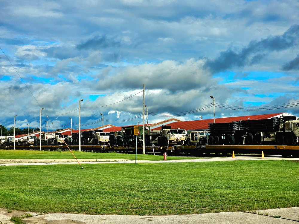 Fort McCoy supports second major rail movement in 2024 with return of Wisconsin National Guard equipment, vehicles