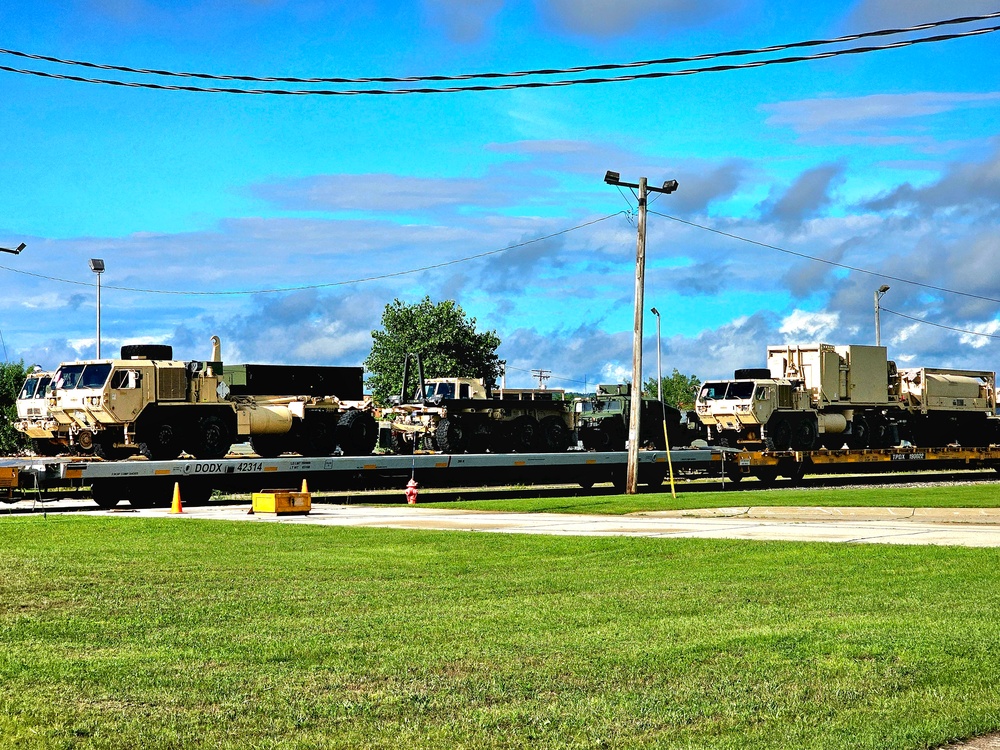 Fort McCoy supports second major rail movement in 2024 with return of Wisconsin National Guard equipment, vehicles