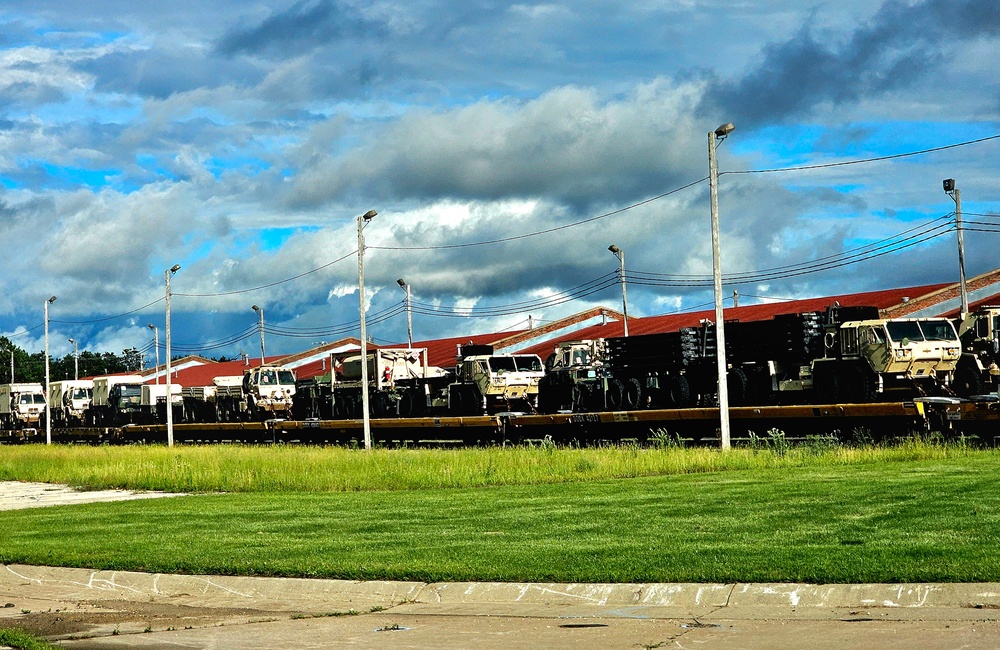 Fort McCoy supports second major rail movement in 2024 with return of Wisconsin National Guard equipment, vehicles