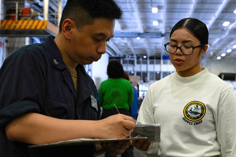 USS Theodore Roosevelt Conducts Replenishment-at-Sea