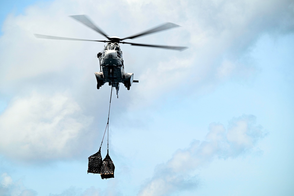 USS Theodore Roosevelt Conducts Replenishment-at-Sea