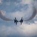 The Navy Flight Demonstration Squadron, the Blue Angels, perform in Johnson City, NY.