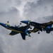 The Navy Flight Demonstration Squadron, the Blue Angels, perform in Johnson City, NY.