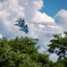 The Navy Flight Demonstration Squadron, the Blue Angels, perform in Johnson City, NY.