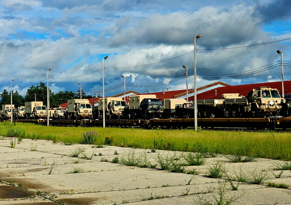 Fort McCoy supports second major rail movement in 2024 with return of Wisconsin National Guard equipment, vehicles