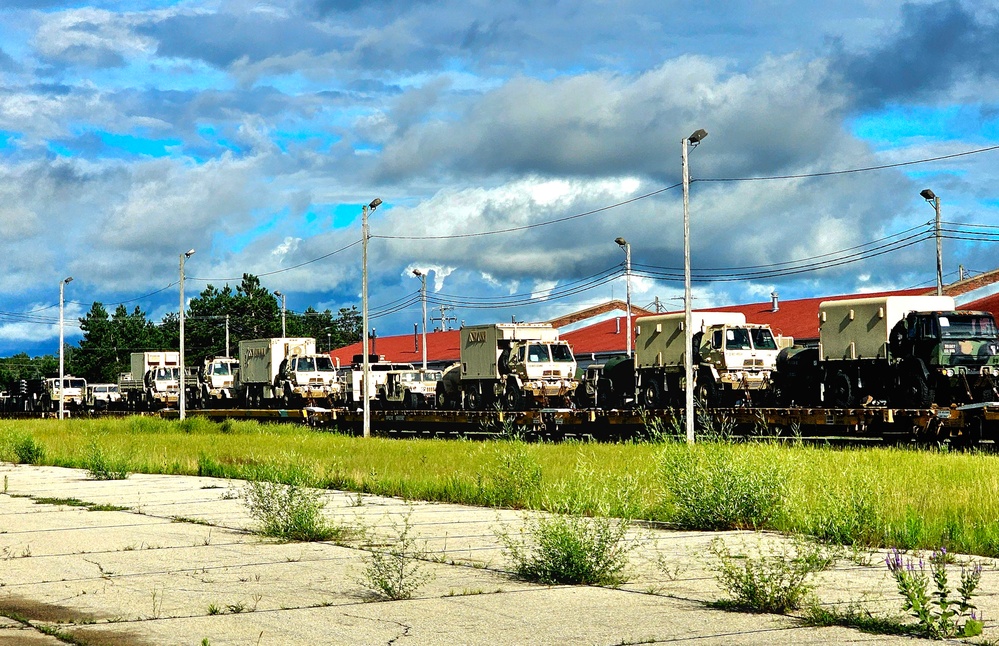 Fort McCoy supports second major rail movement in 2024 with return of Wisconsin National Guard equipment, vehicles