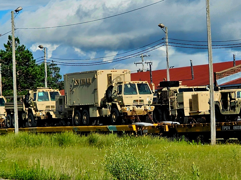 Fort McCoy supports second major rail movement in 2024 with return of Wisconsin National Guard equipment, vehicles