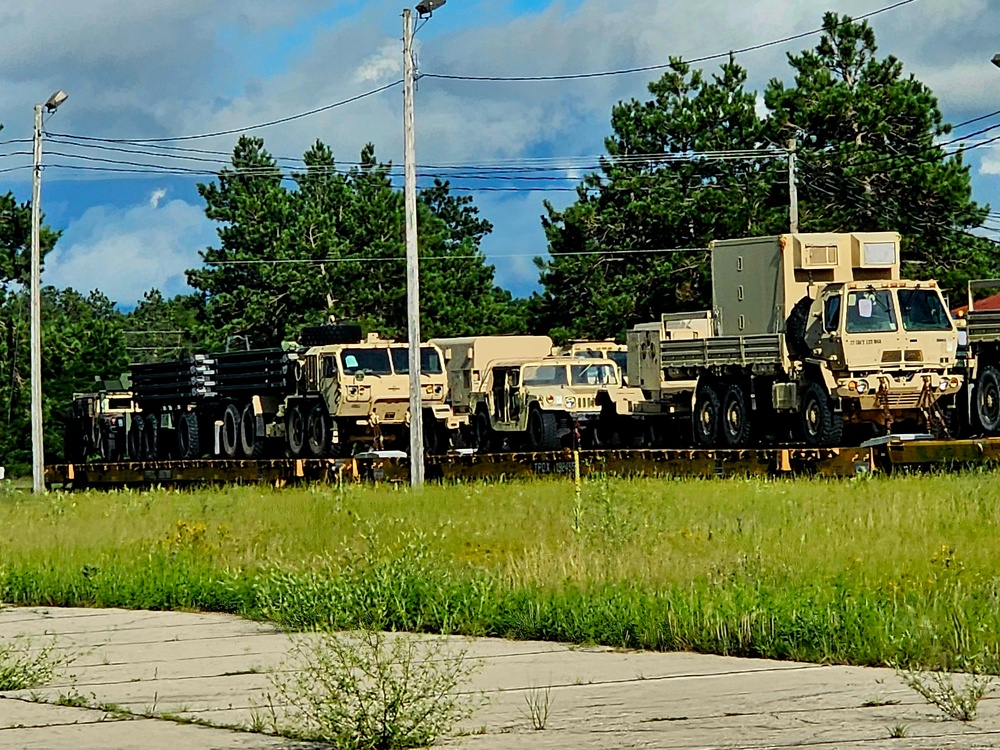 Fort McCoy supports second major rail movement in 2024 with return of Wisconsin National Guard equipment, vehicles