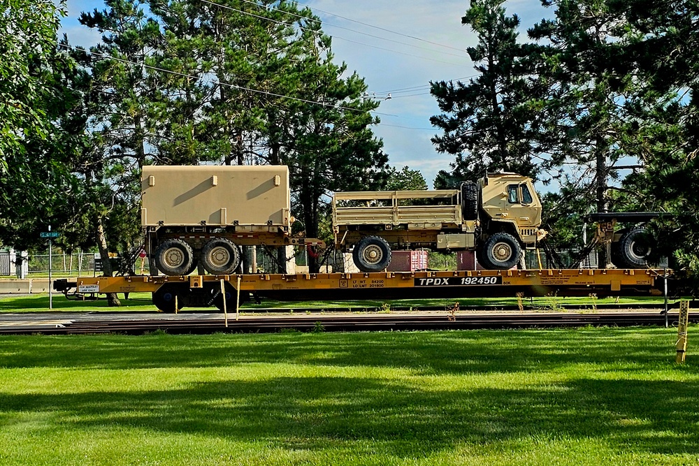 Fort McCoy supports second major rail movement in 2024 with return of Wisconsin National Guard equipment, vehicles