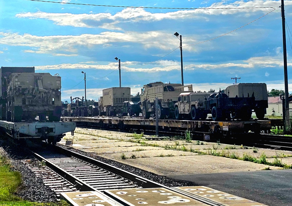 Fort McCoy supports second major rail movement in 2024 with return of Wisconsin National Guard equipment, vehicles