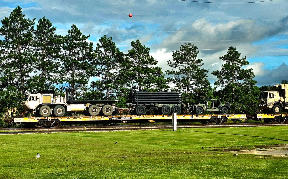 Fort McCoy supports second major rail movement in 2024 with return of Wisconsin National Guard equipment, vehicles