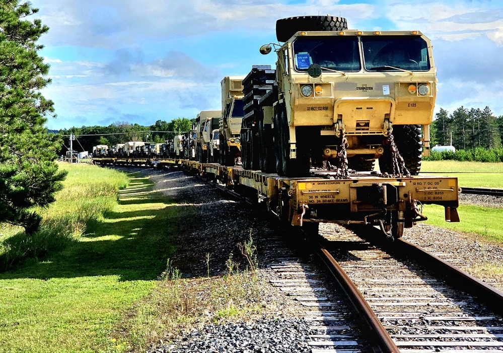 Fort McCoy supports second major rail movement in 2024 with return of Wisconsin National Guard equipment, vehicles