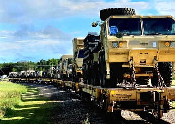 Fort McCoy supports second major rail movement in 2024 with return of Wisconsin National Guard equipment, vehicles