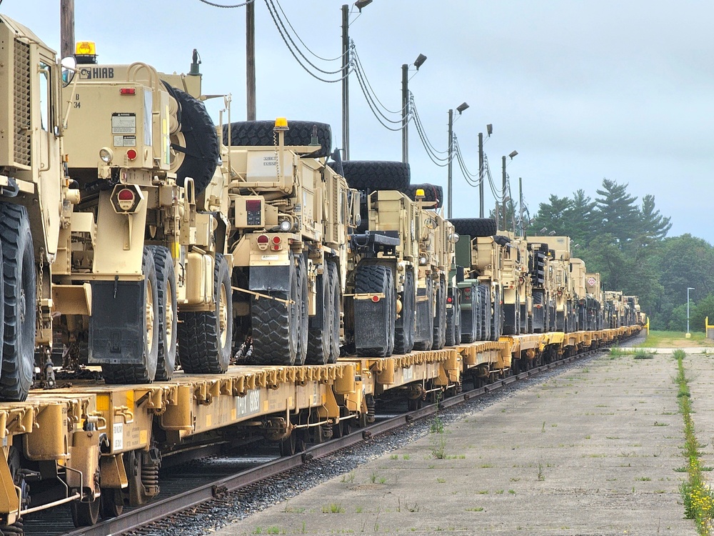 Fort McCoy supports second major rail movement in 2024 with return of Wisconsin National Guard equipment, vehicles