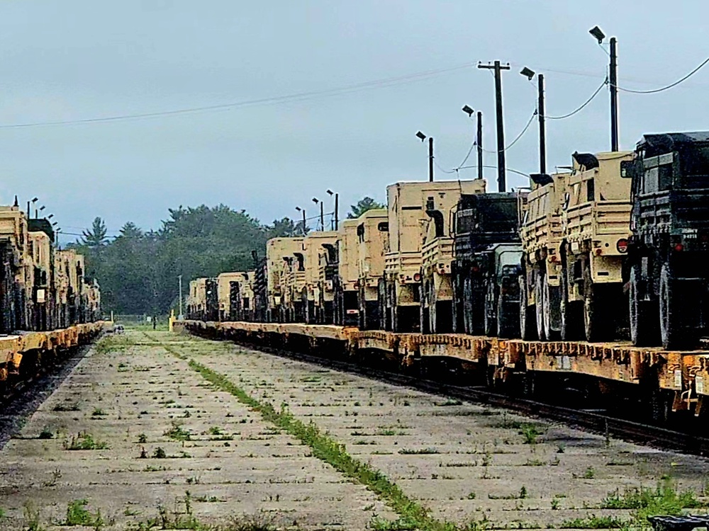Fort McCoy supports second major rail movement in 2024 with return of Wisconsin National Guard equipment, vehicles
