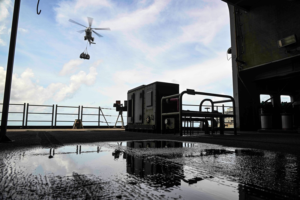 USS Theodore Roosevelt Conducts Replenishment-at-Sea