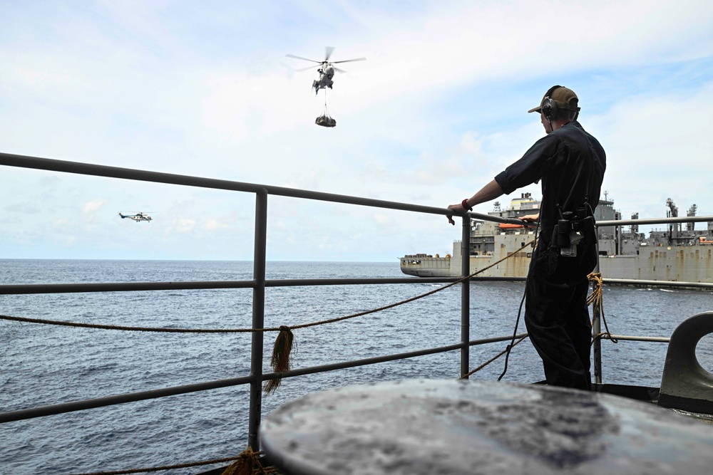 USS Theodore Roosevelt Conducts Replenishment-at-Sea