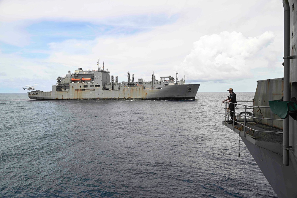 USS Theodore Roosevelt Conducts Replenishment-at-Sea