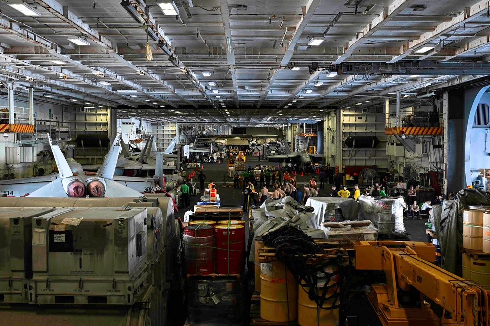 USS Theodore Roosevelt Conducts Replenishment-at-Sea