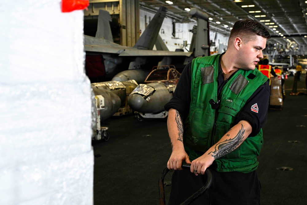 USS Theodore Roosevelt Conducts Replenishment-at-Sea