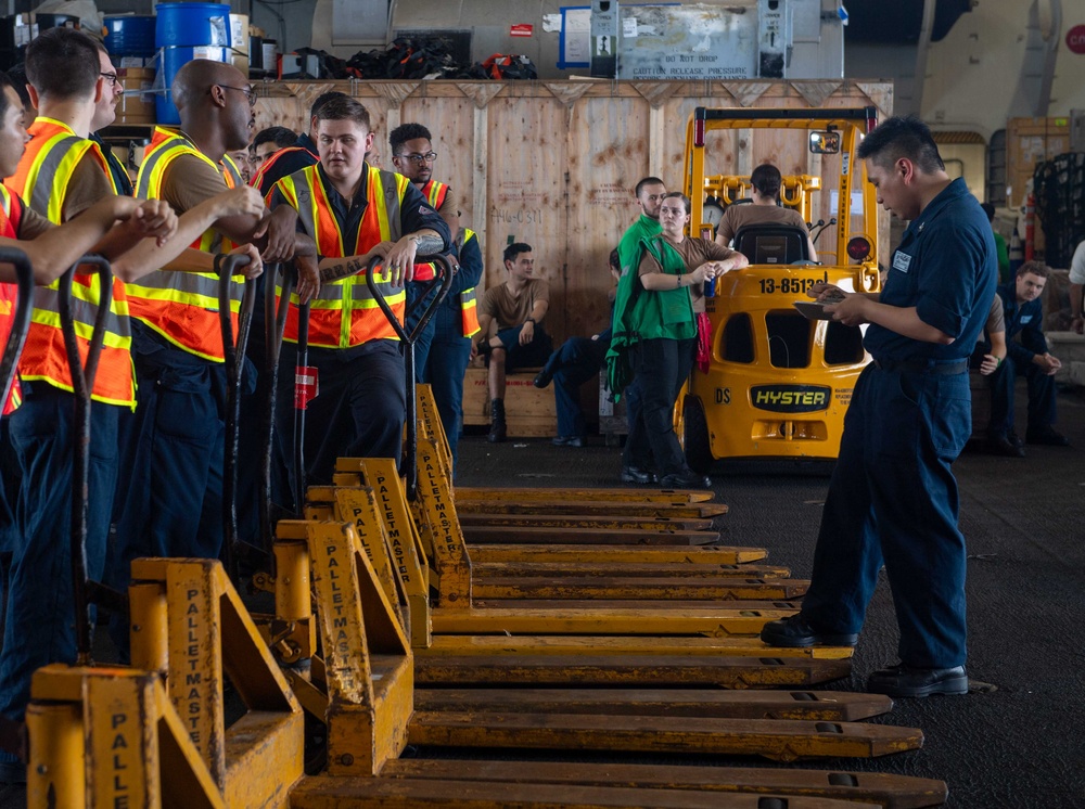 USS Theodore Roosevelt Conducts Replenishment-at-Sea