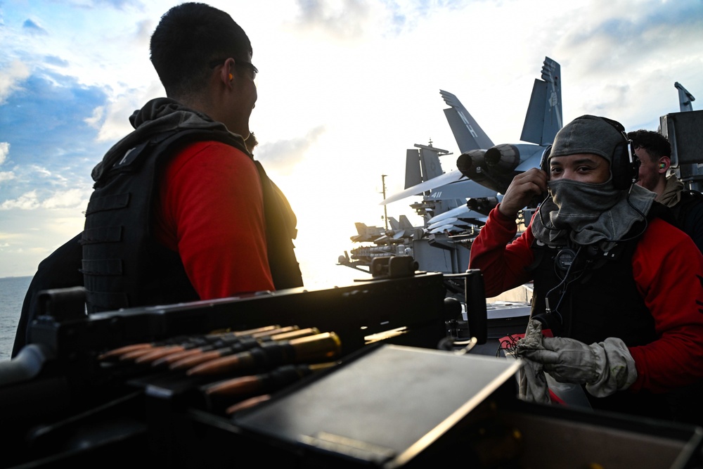 Live-Fire Exercise Aboard Theodore Roosevelt