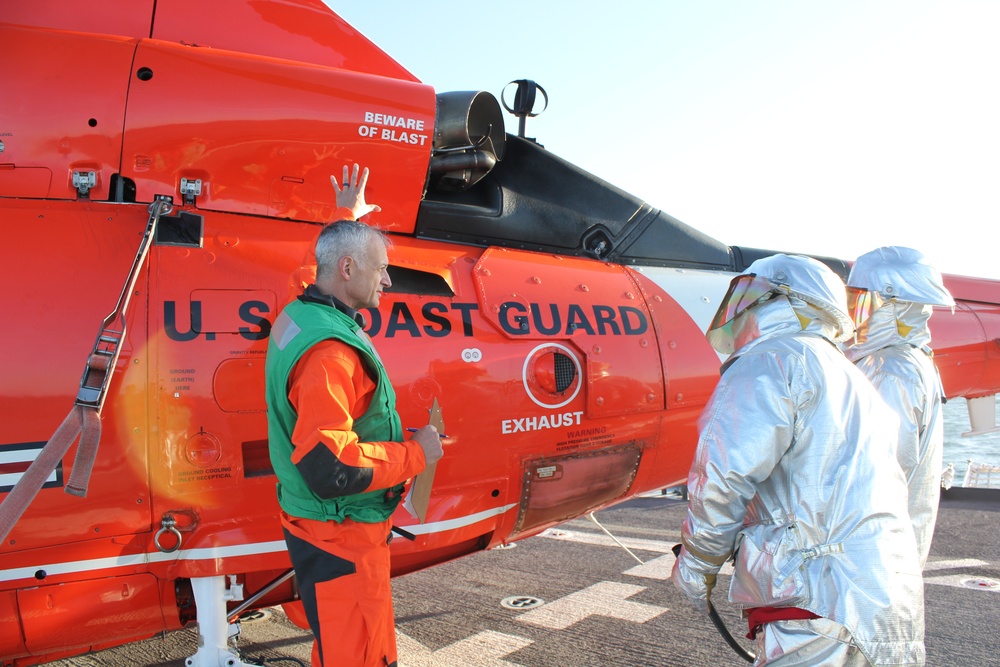 Coast Guard Cutter Healy’s crew conduct training exercises underway