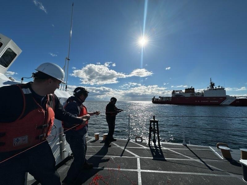 Coast Guard Cutter Healy’s crew conduct training exercises underway