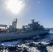 At sea replenishment between Dutch, German ships