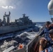 At sea replenishment between Dutch, German ships