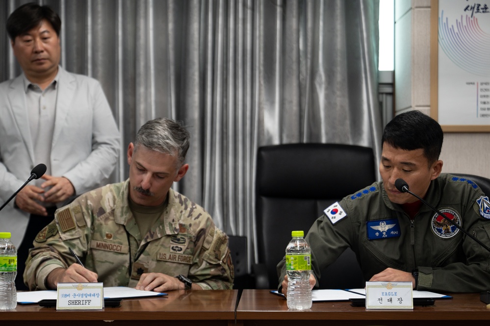 Kunsan AB hosts combined unauthorized drone defense MoU signing